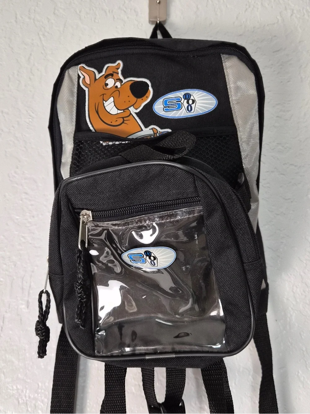 VINTAGE Kid’s Small Scooby Doo Backpack & Mini Bag Clear Zip Pocket Reflective